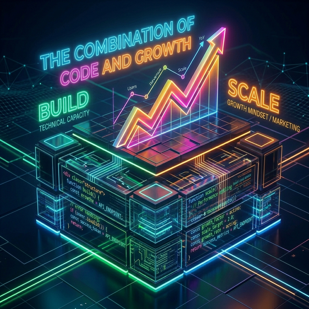 Modern high-tech software development and analytics dashboard
